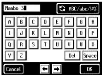 Manbo 3 ABC/abc/1# A B C D E F G H I J K L M N O P Q R S T U V U X Y Z Del Space Cancel OK