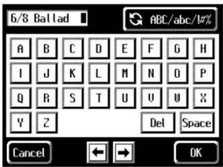 ROLAND Music Atelier AT-45 - Umbenennen der Rhythmen des User-Speichers - 3