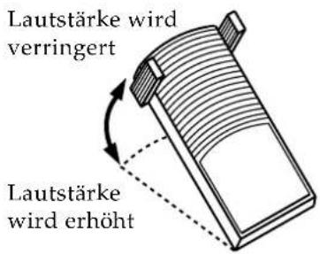 Lautstärke wird verringert Lautstärke wird erhöht