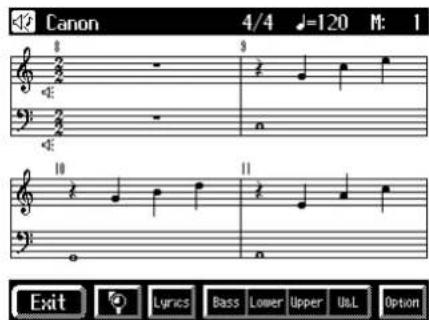 ROLAND Music Atelier AT-45 - Aufrufen der Noten-Anzeige - 1