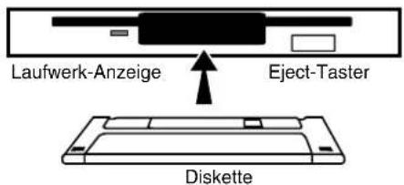 Laufwerk-Anzeige Eject-Taster Diskette