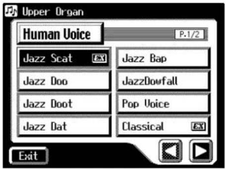 Upper Organ Human Voice P.1/2 Jazz Scat Jazz Bap Jazz Doo Jazz Dowfall Jazz Doot Pop Voice Jazz Dat Classical Exit