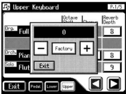 ROLAND Music Atelier AT-45 - Berühren Sie < >> um das gewünschte Octave Shift-Feld aufzurufen. - 2
