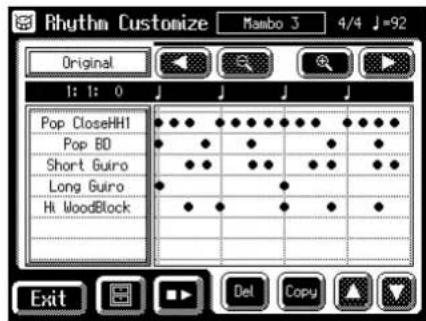 Rhythm Customize Mambo 3 4/4 J=92 Original 1: 1: 0 Pop CloseHH1 Pop BD Short Guiro Long Guiro Hi WoodBlock Exit Del Copy
