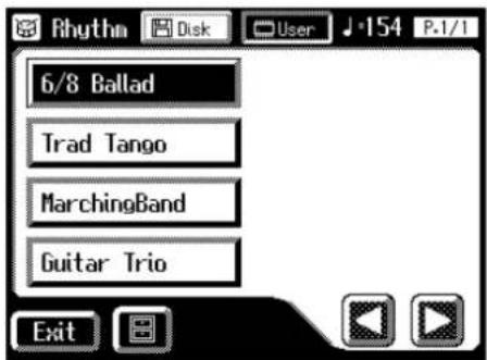 ROLAND Music Atelier AT-45 - Drücken Sie den Rhythm [Disk/User]-Taster, so dass die Anzeige leuchtet. - 1