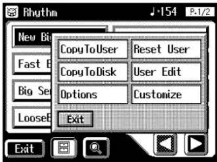 Rhythm New Big Fast B Big Se LooseB CopyToUser Reset User CopyToDisk User Edit Options Customize Exit Exit