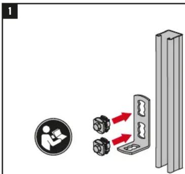 Diagram illustrating a mechanical assembly process with labeled components and directional arrows indicating movement or force.