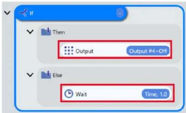 If Then Output Output #4-Off Else Wait Time, 1.0