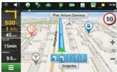 500 2.2 45 min 15min 9.6 km Plac Artura Zawiszy Grojecka 50 Grojecka 2D -