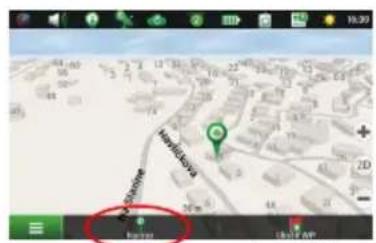 Screenshot of a mobile app interface showing a map with location markers and a highlighted location labeled 'Bakken'.