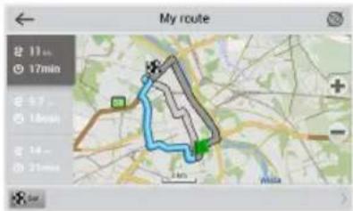 My route 17 min 17 mo 97 18min 14 21min Sat