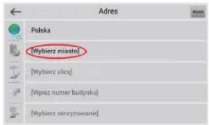 Adres Polska [Wybierz miasto] [Wybierz ulicą] [Wipasz numer budynku] [Wybierz skrzyżowanie]