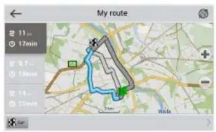 My route 11... 17min 9.7... 18mm 14... 21min 3km Wells