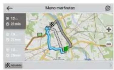 Navitel T700 3G PRO - Maršrutas iki rankiniu būdu pasirinkto taško žemėlapyje - 3