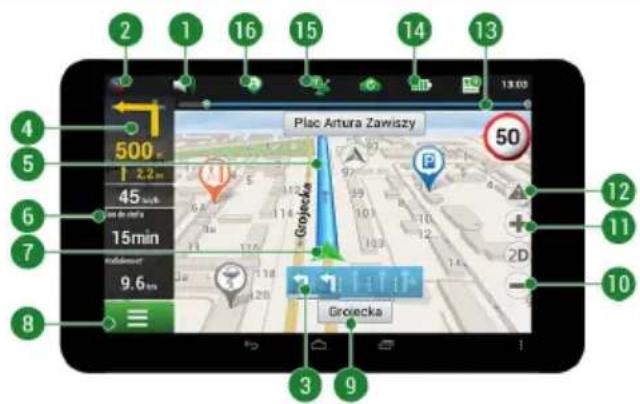 2 1 16 15 14 13 4 500 1 2.2 m 45 15 min 9.6 km Plac Artura Zawiszy Grojecka 50 Grojecka 3 9 12 11 10