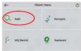 Hlavel menu Našti Navigace Müg Navitel Nastaveni