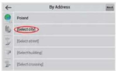 By Address Poland [Select city] [Select street] [Select building] [Select crossing]