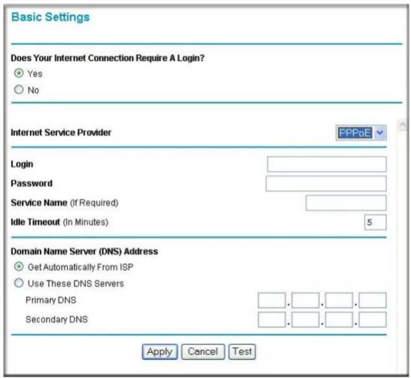 NETGEAR WGXB102 - Manual PPPoE Configuration - 1