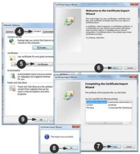 Raritan Dominion KX III DKX3-864 - Example 1: Import the Certificate into the Browser - 2
