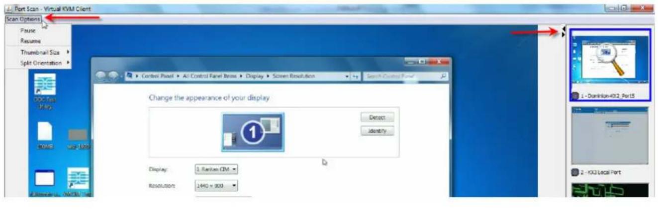 Raritan Dominion KX III DKX3-864 - Change the Orientation of the Port Scan Viewer - 1