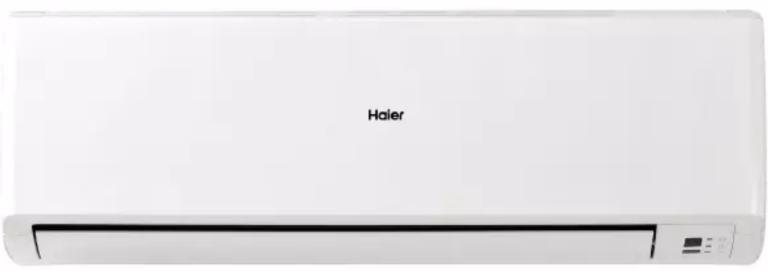 Vorderansicht eines Haier-Klimageräts (kein Text oder Symbole auf dem Gehäuse sichtbar)