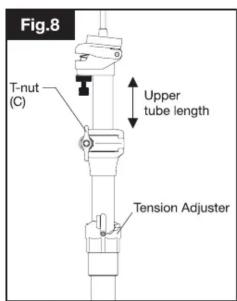 Fig.8 T-nut (C) Upper tube length Tension Adjuster