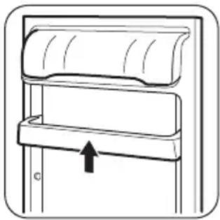 ZANUSSI ZRA624SW - Colocación de los estantes de la puerta - 1