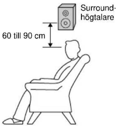 60 till 90 cm Surround- högtalare