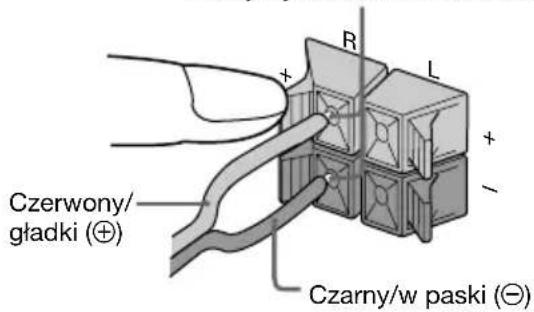 Czerwony/ gładki (⊕) Czarny/w paski (⊖)