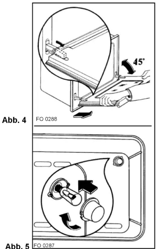 Zoppas ZOP21S - Austausch der Backofenlampe - 1