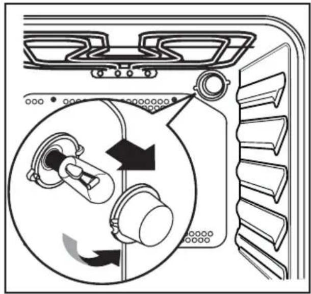 Zoppas ZOP22S - Austausch der Backofenlampe - 1