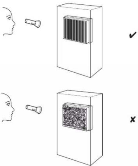 TROTEC PAC‑W 2600 SH - Sichtprüfung des Geräteinneren auf Verschmutzungen - 1