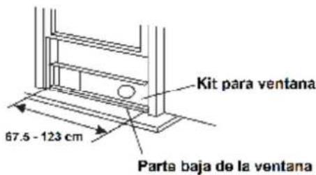 Kit para ventana 67.5 - 123 cm Parte baja de la ventana