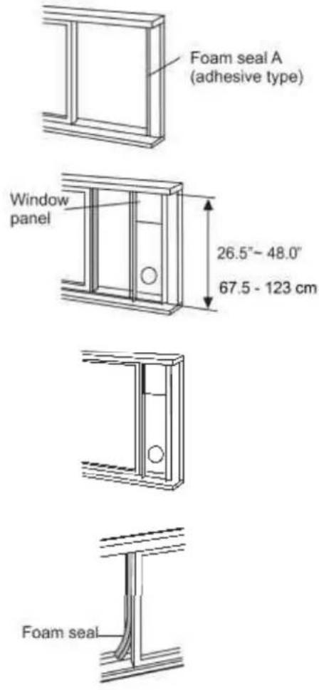 Orbegozo ADR 91 - Installation in a sliding sash window - 1