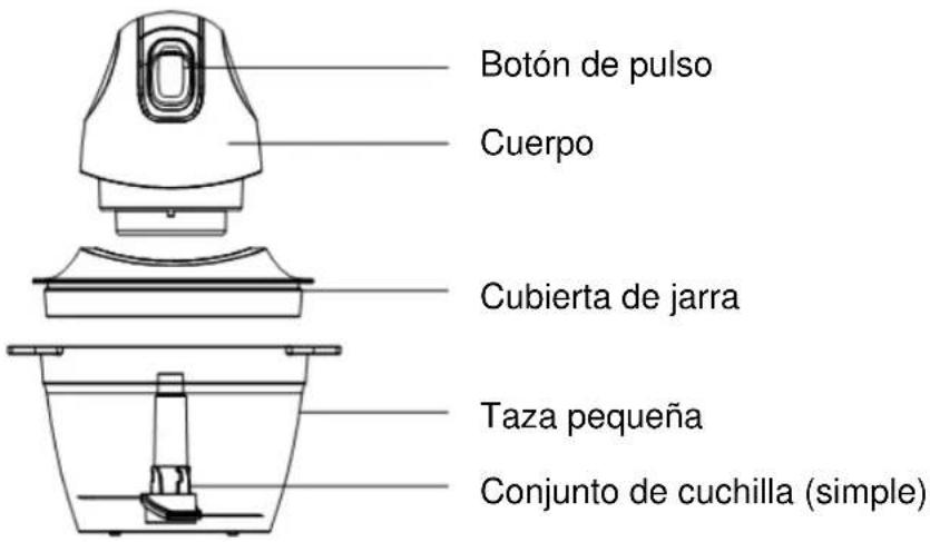 Botón de pulso Cuerpo Cubierta de jarra Taza pequeña Conjunto de cuchilla (simple)