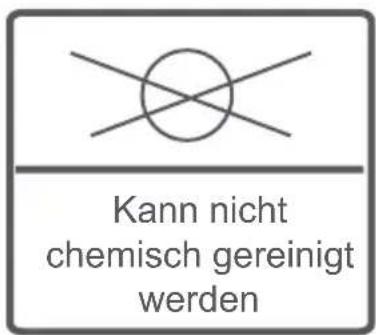 Kann nicht chemisch gereinigt werden