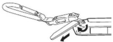 CASIO GEC-10 - Anbringen der Karabinerschlaufe - 1