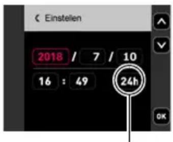 Einstellen 2018 / 7 / 10 16 : 49 24h OK