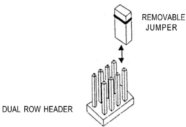 REMOVABLE JUMPER DUAL ROW HEADER