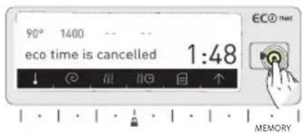 90° 1400 -- -- eco time is cancelled 1:48 ↓ ↓ ↓ ↓ ↑ ↑ ECO TIME MEMORY