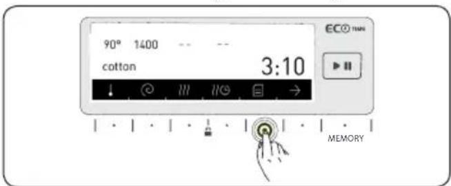 90° 1400 -- cotton 3:10 ↓ ↓ ↓ ↓ ↓ → ECO mm MEMORY