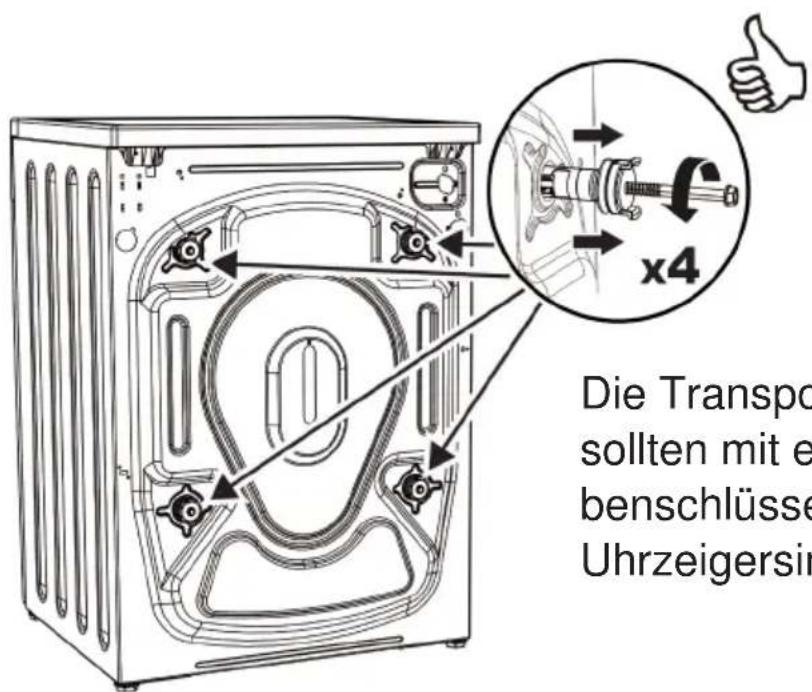Die Transpo sollten mit e benschlüsse Uhrzeigersin