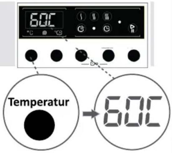 60°C °C @ °C Temperatur 60°C