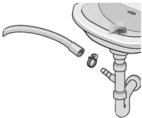VESTEL WTV0686H0 - Anschluss des Wasserablaufs - 1