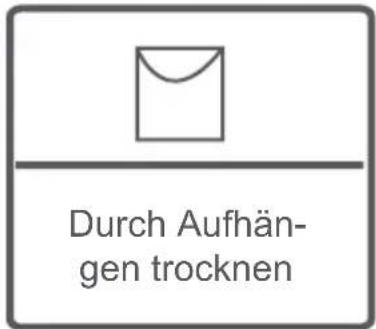 Durch Aufhän- gen trocknen