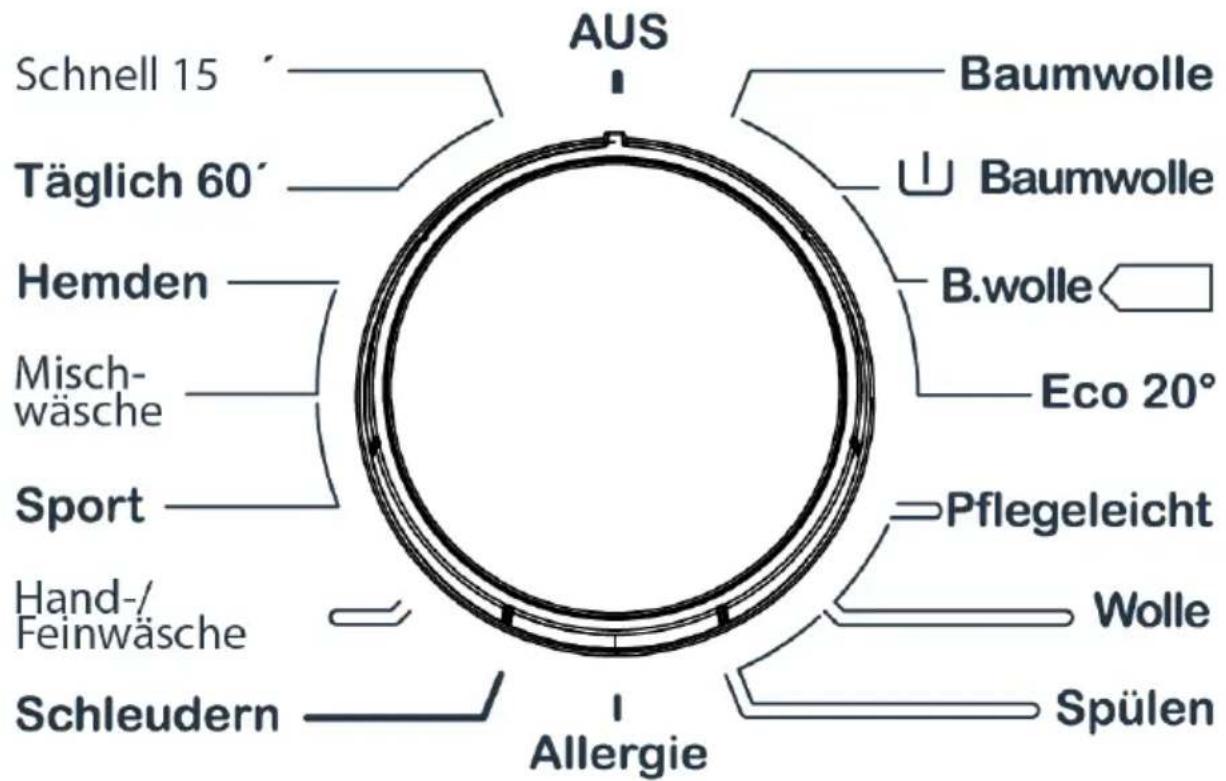 Schnell 15 Täglich 60' Hemden Misch-wäsche Sport Hand-/Feinwäsche Schleudern AUS Baumwolle Baumwolle B.wolle Eco 20° Pflegeleicht Wolle Spülen Allergie
