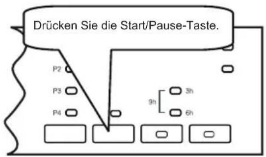 Drücken Sie die Start/Pause-Taste.