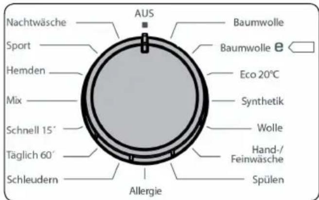 Nachtwäsche Sport Hemden Mix Schnell 15' Täglich 60' Schleudern AUS Baumwolle Baumwolle e Eco 20°C Synthetik Wolle Hand-/Feinwäsche Spülen Allergie