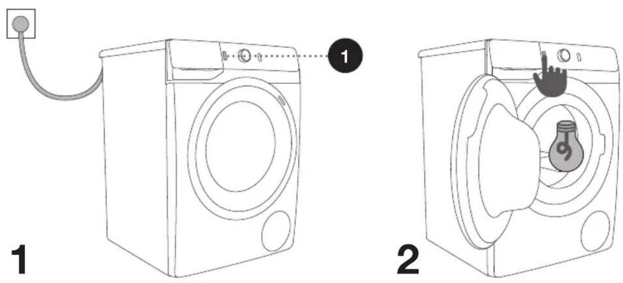 HISENSE WFGA90141VMQ - EINSCHALTEN DER WASCHMASCHINE - 2