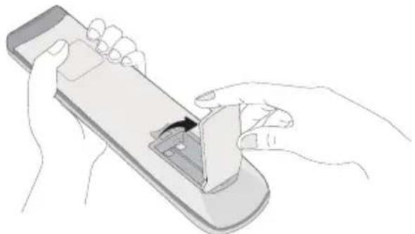 BENQ RM8602S - Installing remote control batteries - 1